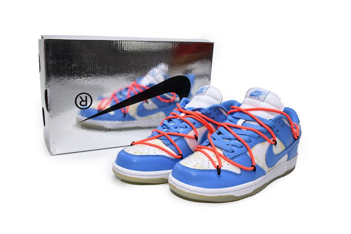 Off White x Futura x Dunk Low SB UNC  DD0856-403