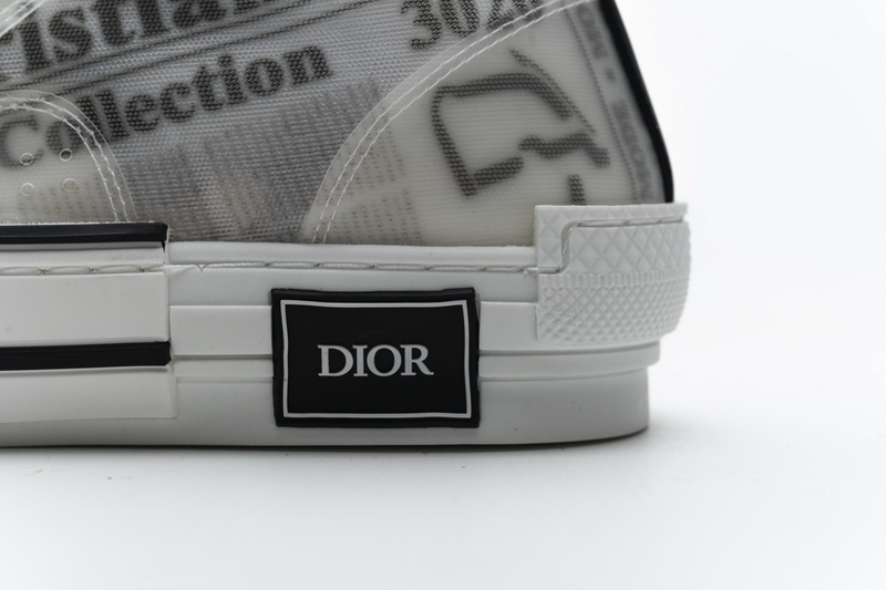 Dior B23 Oblique Transparency High H565 White Black