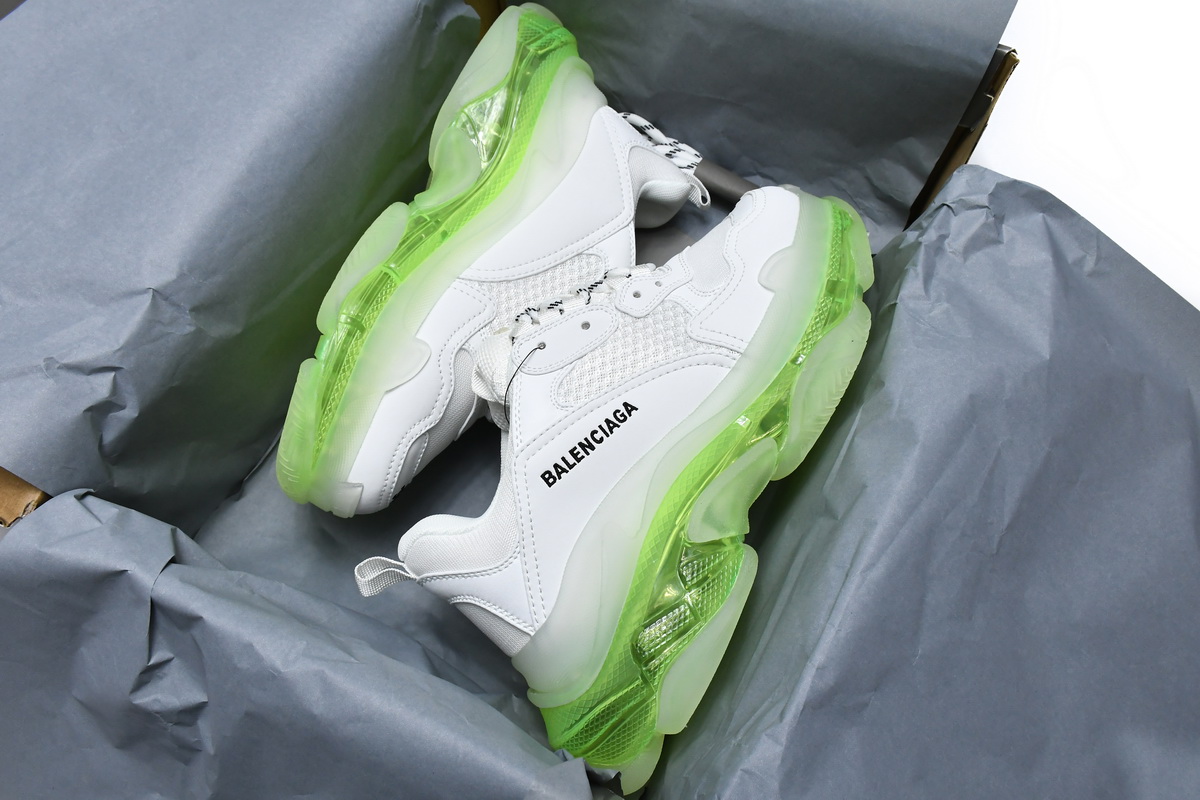 Ba***ci*ga Triple S White Green   544351 W0901 9010