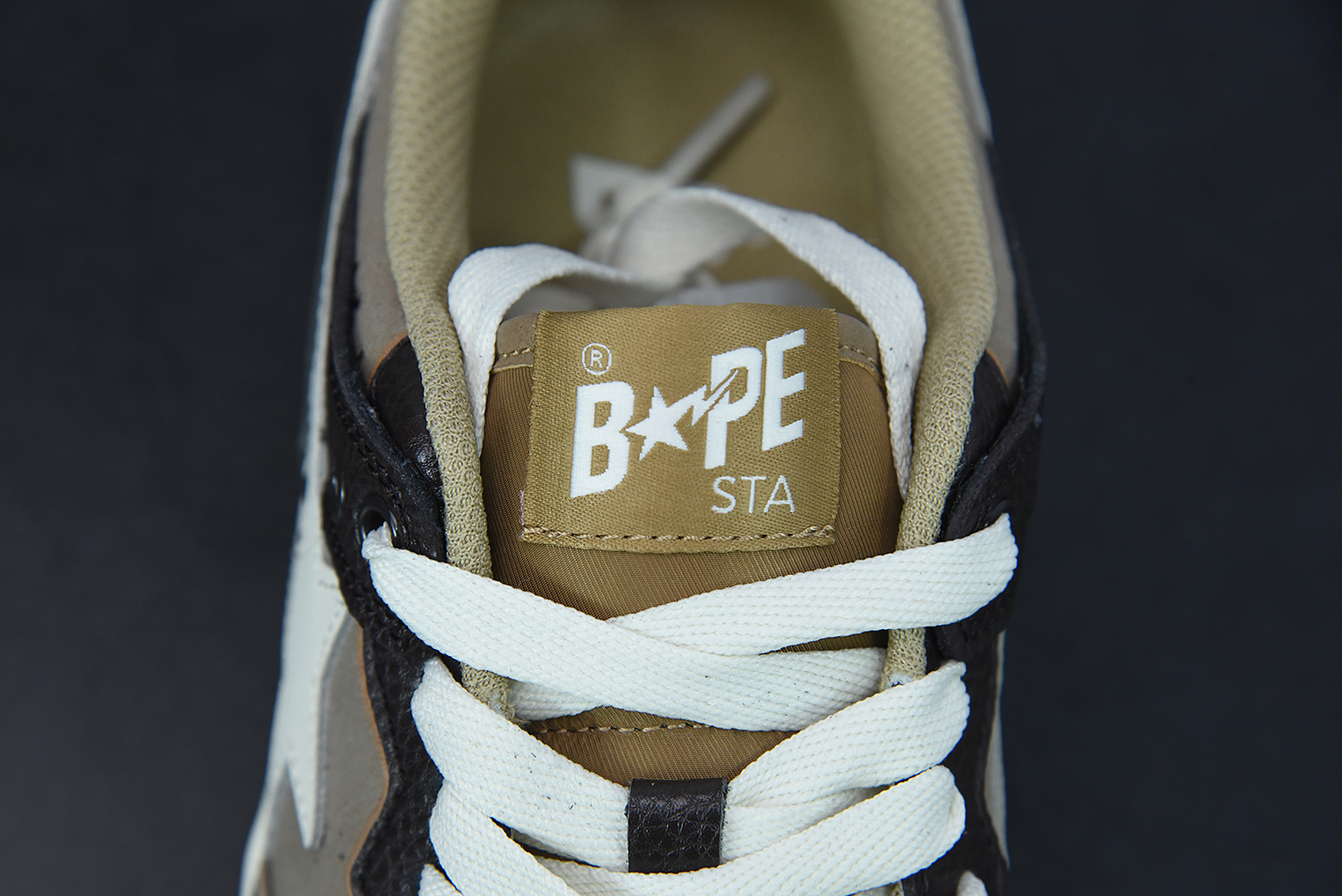 A Bathing Ape Bape SK8 Sta Brown Ivory 1H80191013