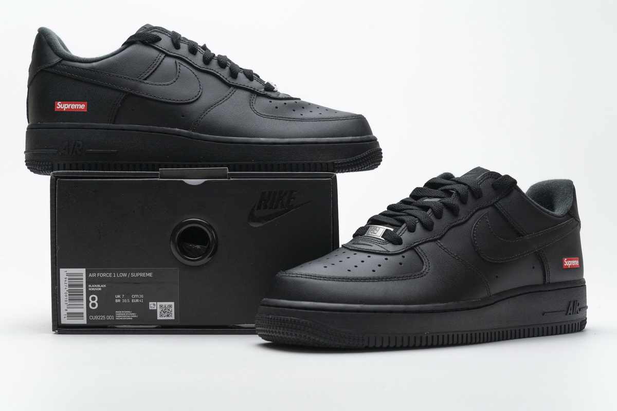Supreme x Nike Air Force 1 Low Black  CU9225-001