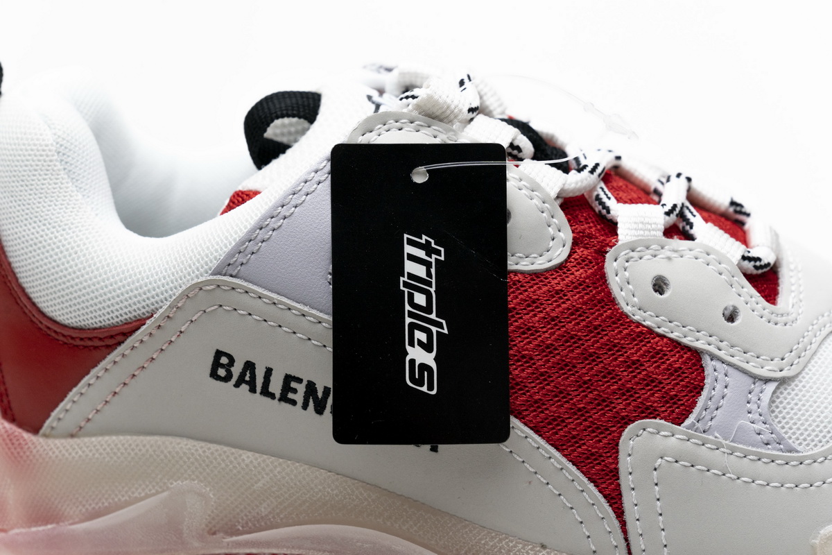 Ba***ci*ga Triple S White Red 544351 W09E1 4552