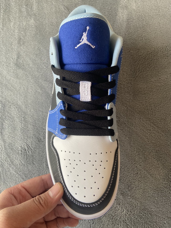 Air Jordan 1 Low White Blue Black  DH0206-400