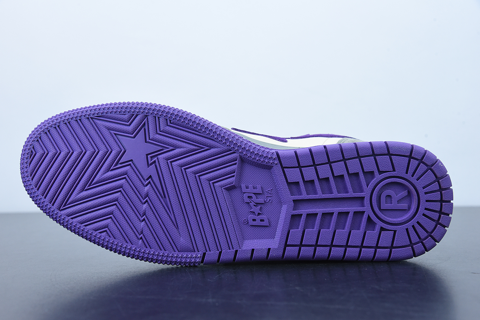 A Bathing Ape Court Sta Mist Grey Royal Purple 1G801009I