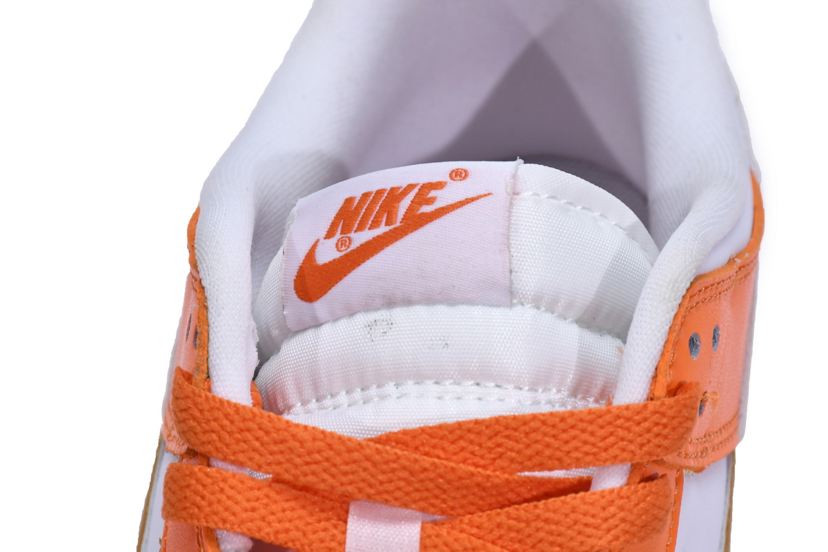 Nike Dunk Low White/Orange Blaze-Gold  CU1726-002