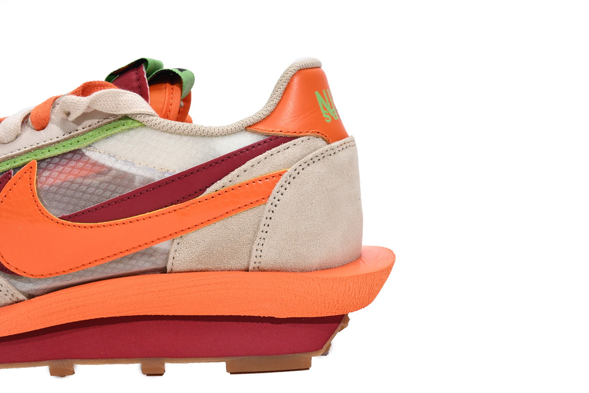 CLOT x sacai x Nike LDWaffle Orange Blaze DH1347-100
