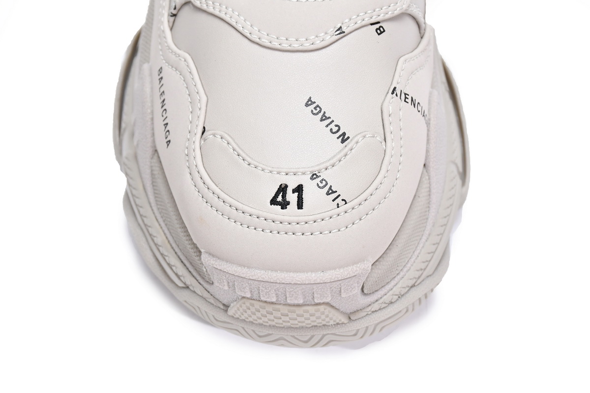 Ba***ci*ga Triple S Letter Beige  524039 W2FA1 9710