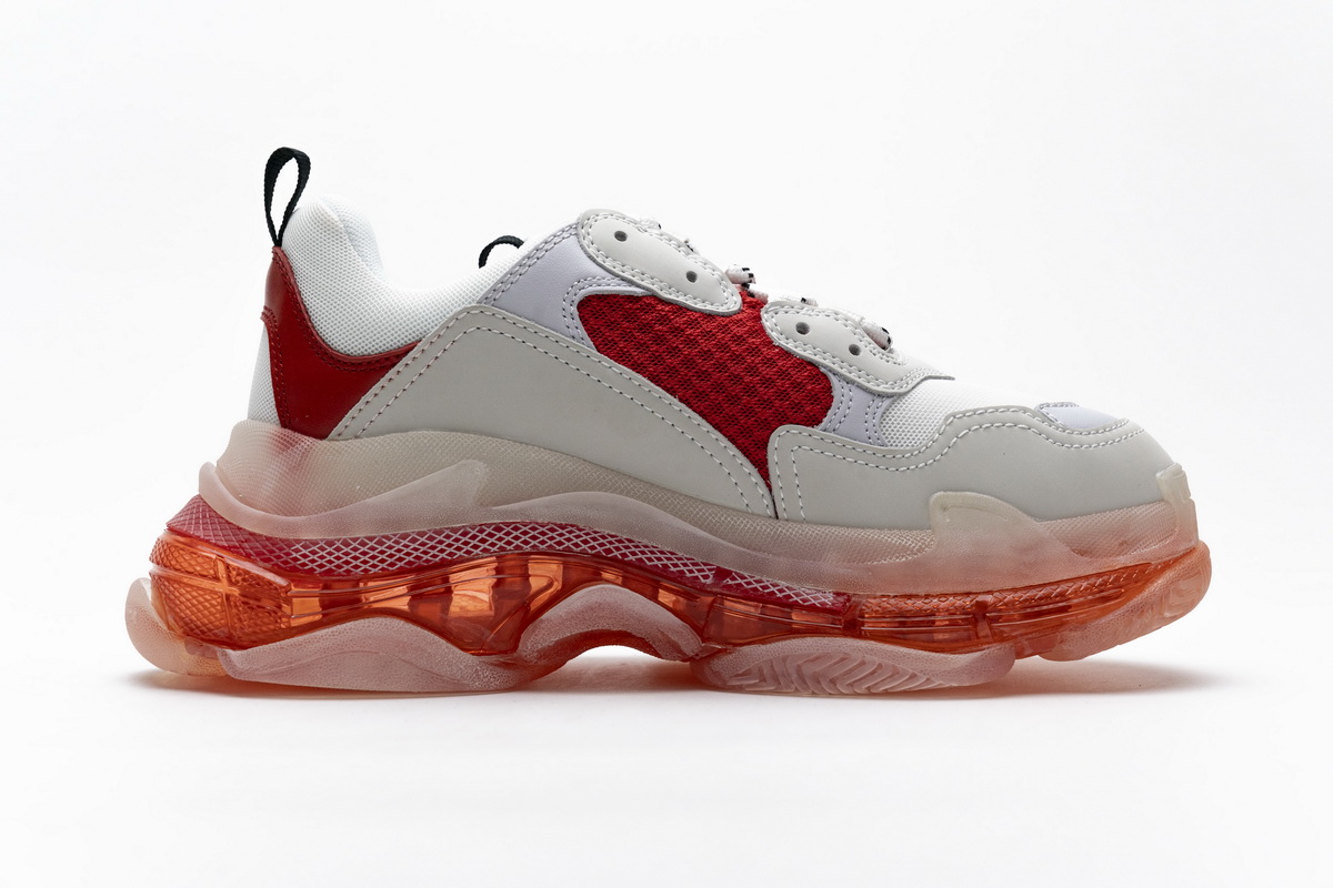 Ba***ci*ga Triple S White Red 544351 W09E1 4552