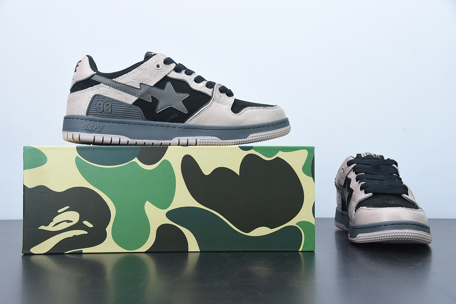 A Bathing Ape Bape SK8 Sta Dirty Pink Black 1G801009I