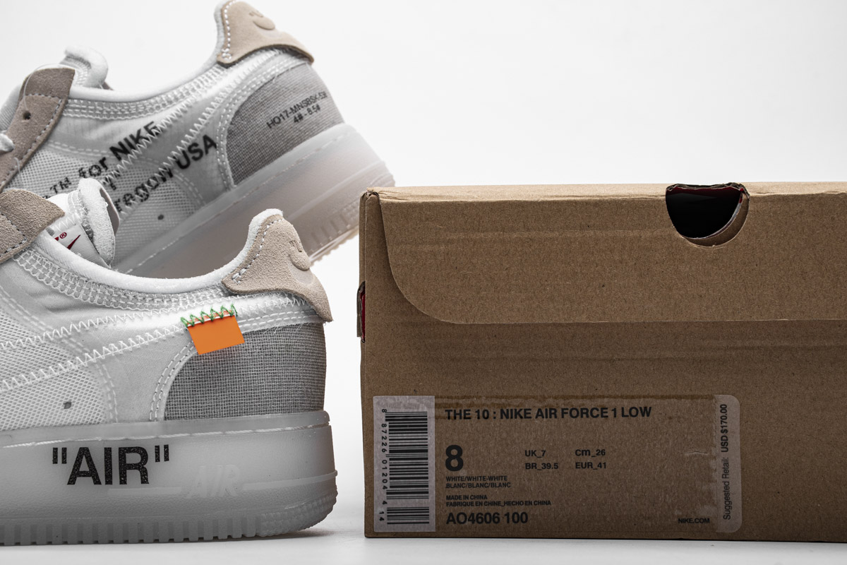 OFF White X Air Force 1 Low White AO4606-100