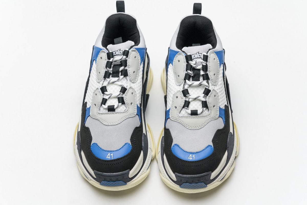 Ba***ci*ga Triple S Black Grey Blue  541624 W06E2 7080