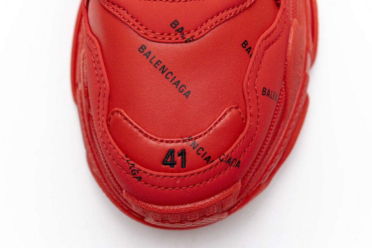Ba***ci*ga Triple S Letter Bright Red  524039 W2FA1 7632