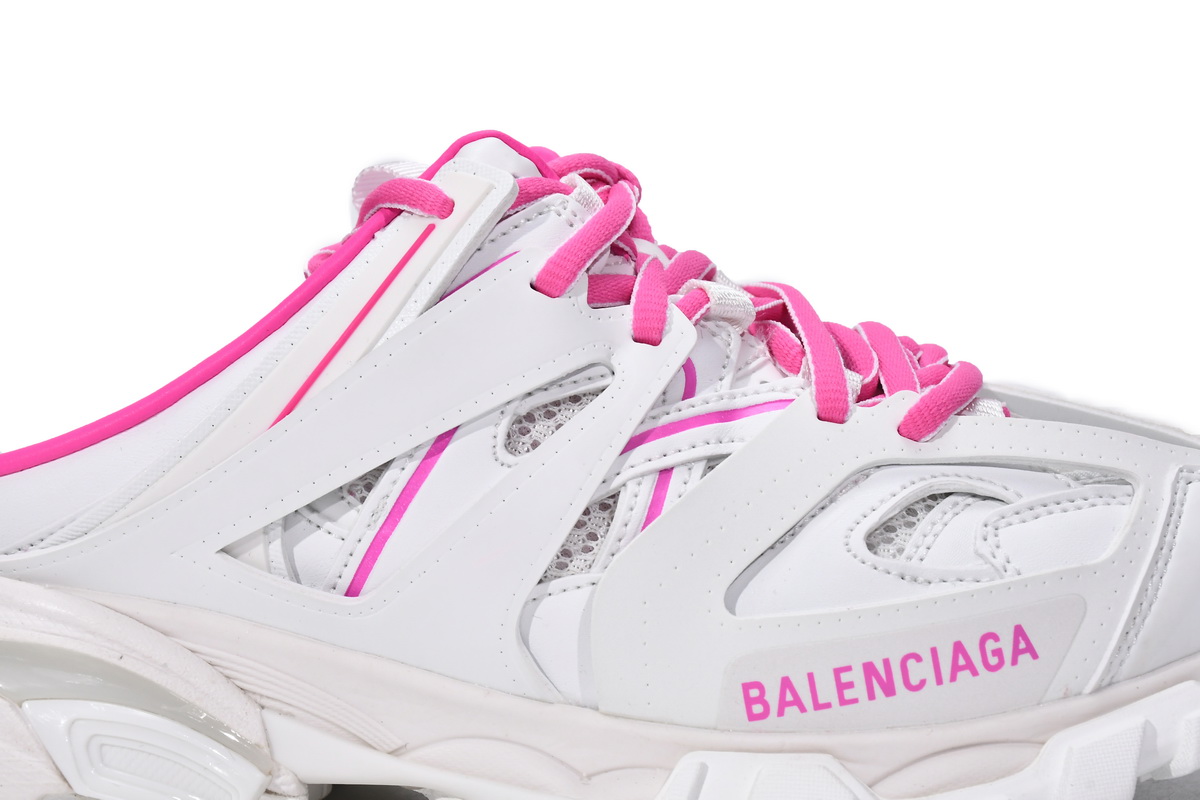 Ba***ci*ga Track White Pink  653813 W3CP6 9055