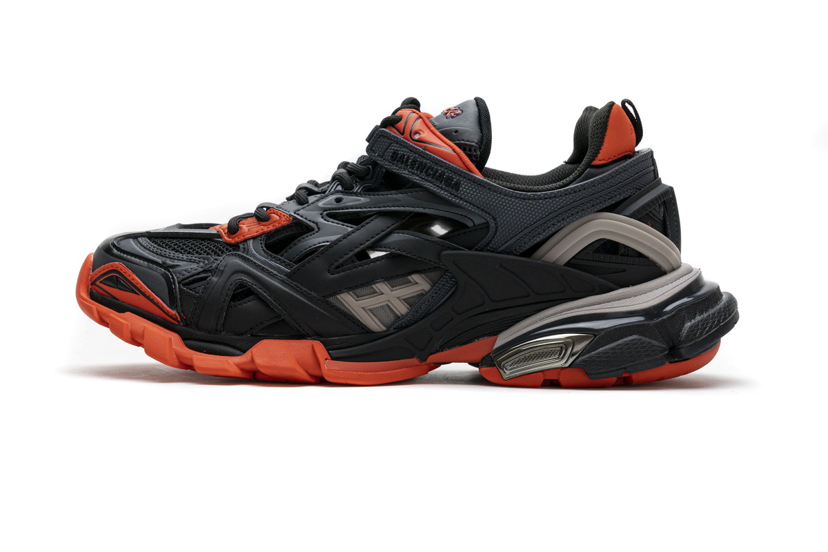 Ba***ci*ga Track 2 Sneaker Dark Grey Orange   570391 W2GN1 2002