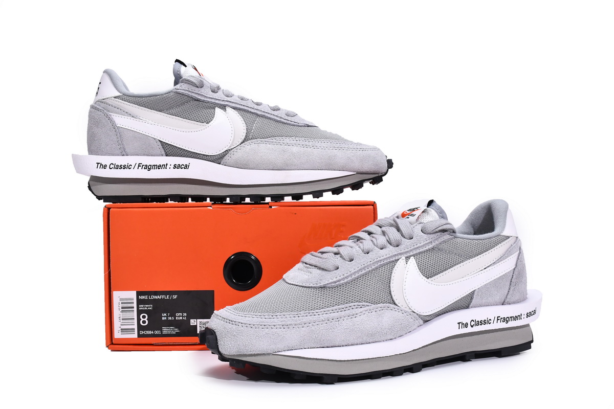 Fragment Design x sacai x Nike LDWaffle Light Smoke Grey DH2684-001