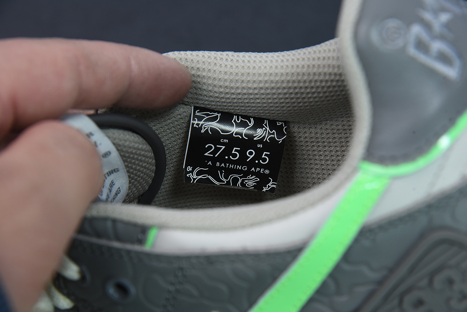 A Bathing Ape Bape SK8 Sta Grey Green 1G70191034