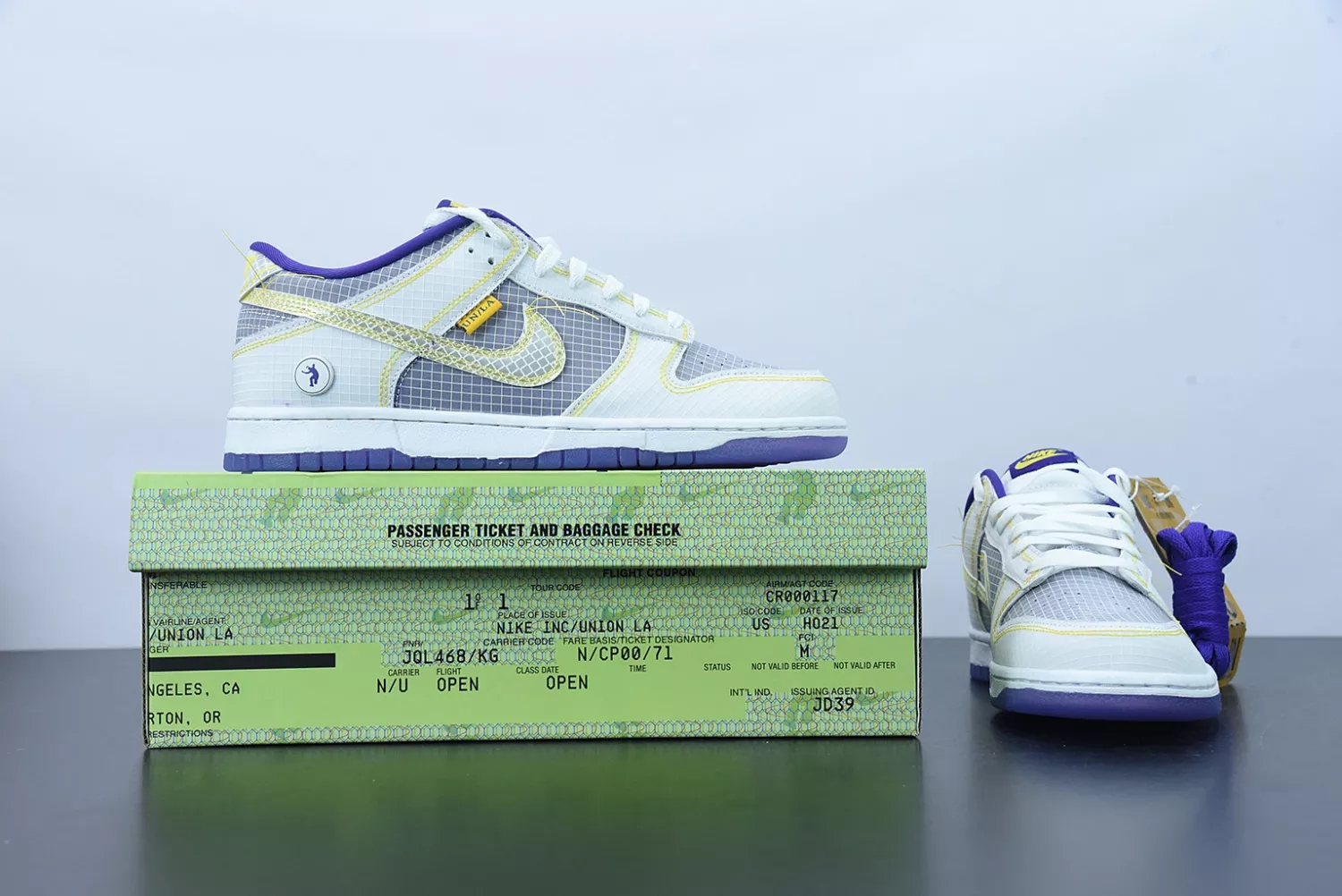 Nike Dunk Low Union Passport Pack Grey Purple DJ9649-500