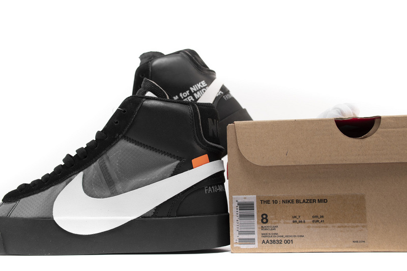 OFF WHITE X Nike Blazer Mid Black AA3832-001