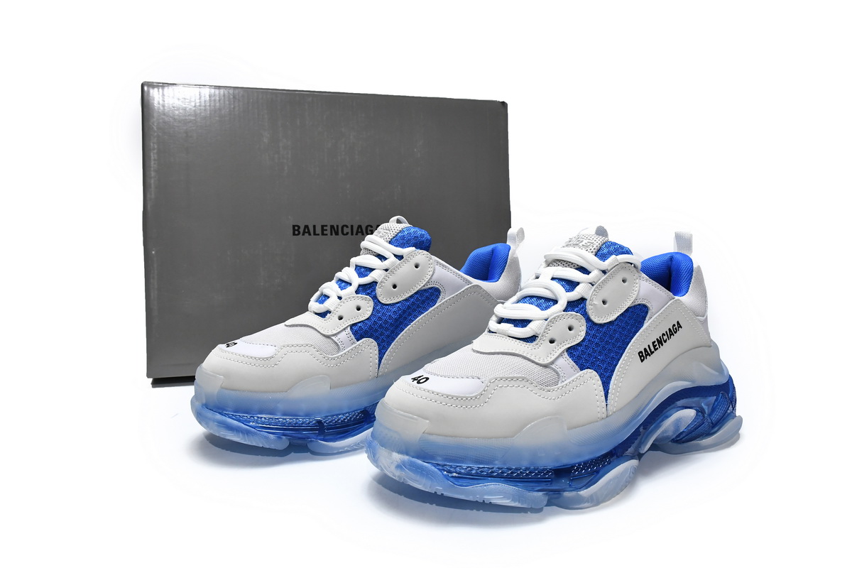 Ba***ci*ga Triple S Grey Blue  541624 W090N 9169