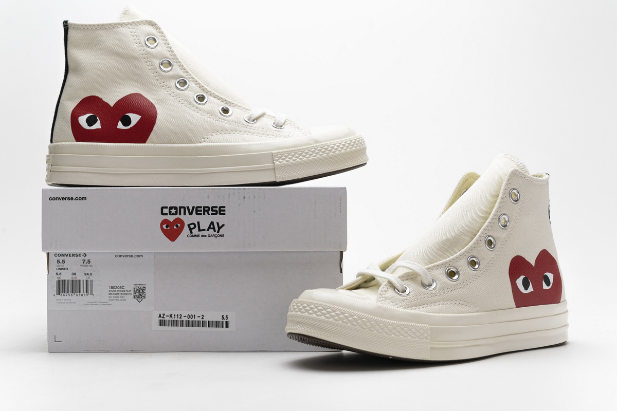 CDG Play x Converse Chuck Taylor All Star 70 High Top  150205C