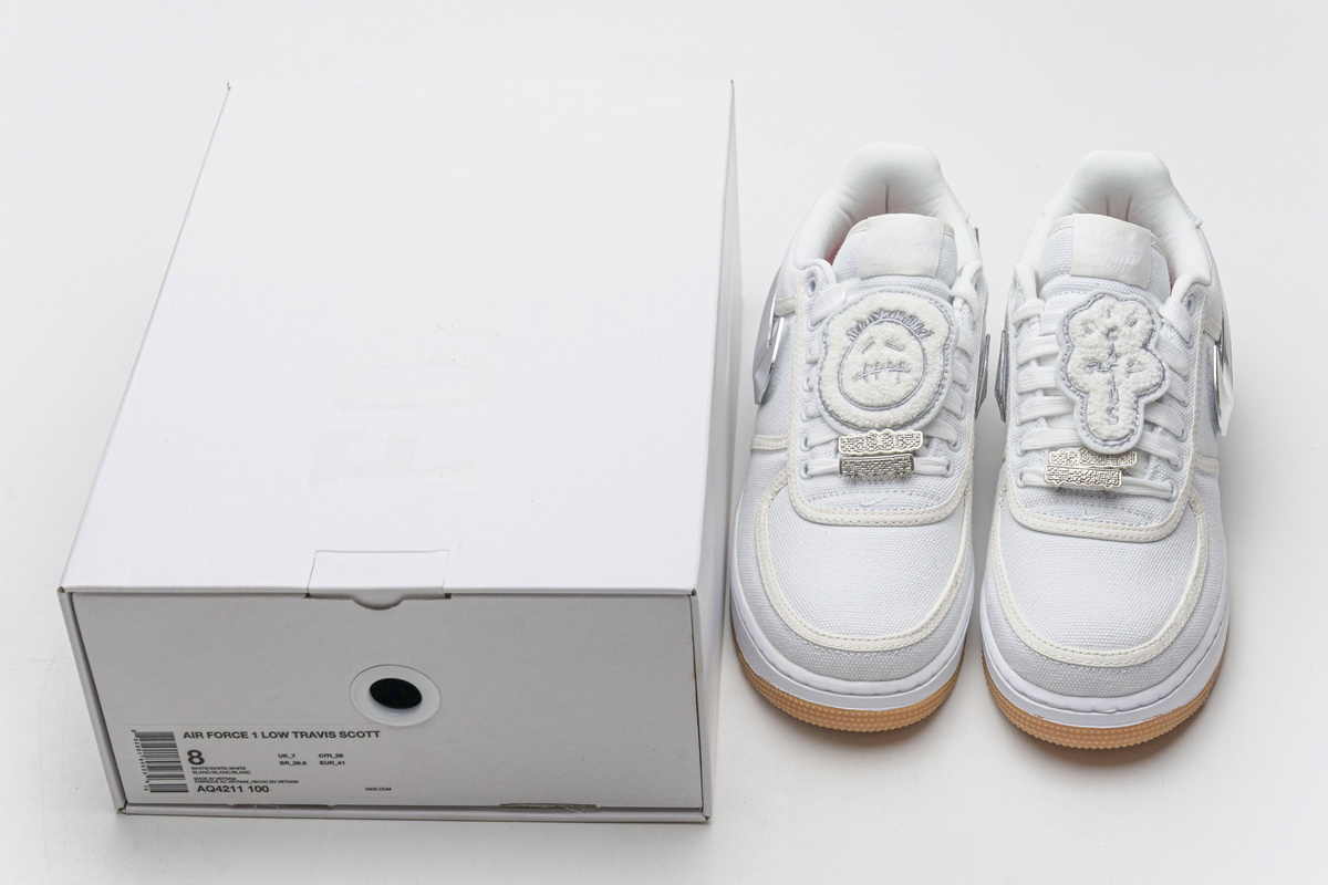 Travis Scott x Nike Air Force 1“White” AQ4211-100