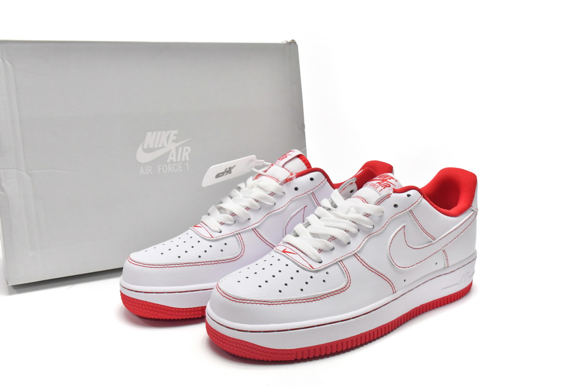 Nike Air Force 1 Low Contrast Stitch Red   CV1724-100