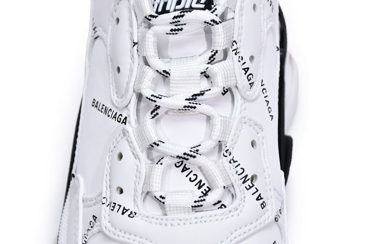Ba***ci*ga Triple S Letter White Rose Red   524039 W2FA4 9155