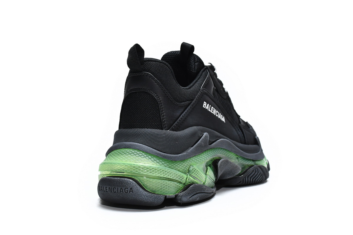 Ba***ci*ga Triple S Black Green   544351 W09ON 1047