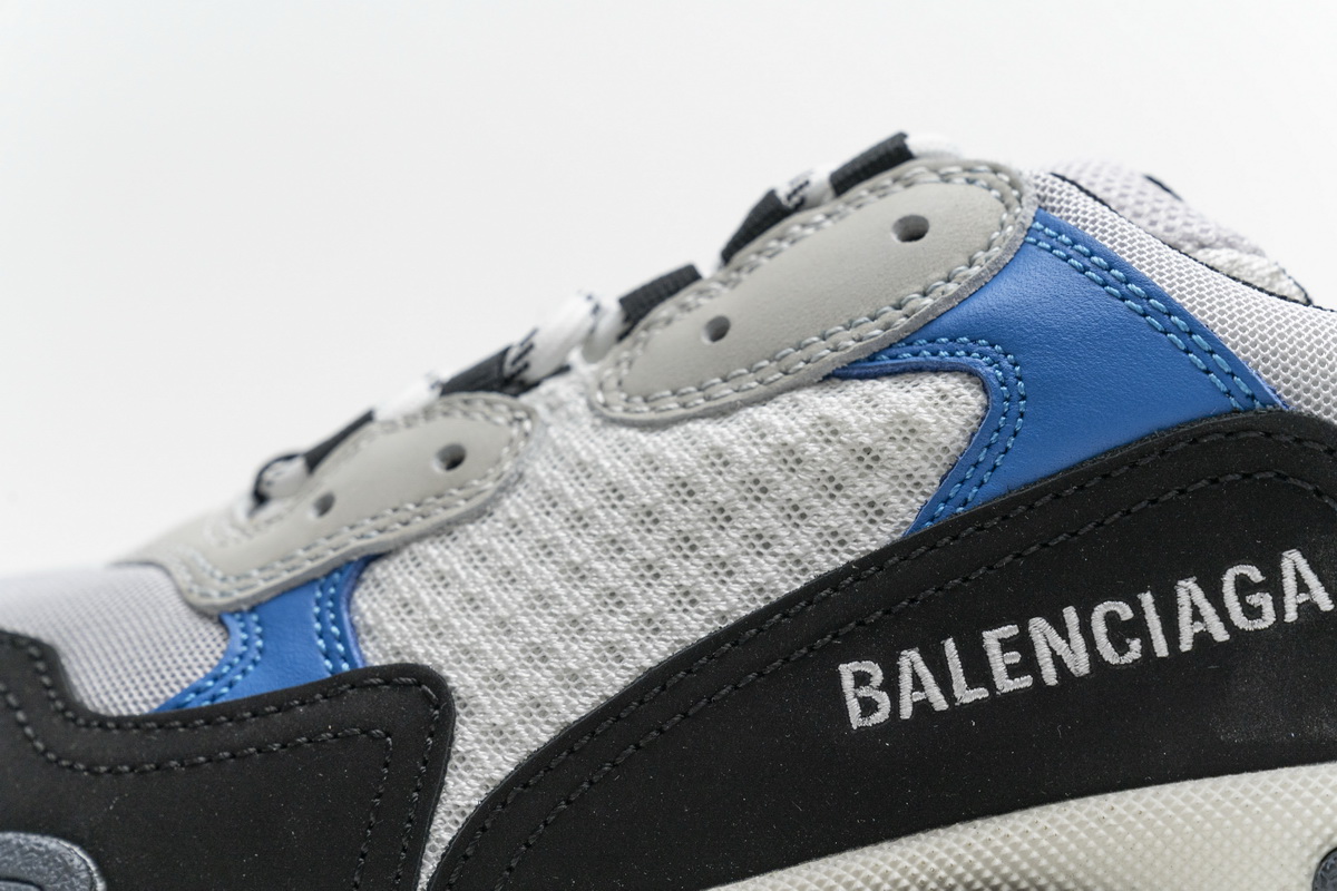 Ba***ci*ga Triple S Black Grey Blue  541624 W06E2 7080
