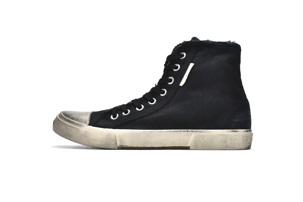 Ba***ci*ga Paris High Destroyed - Black White 688752 W3RC1 1090