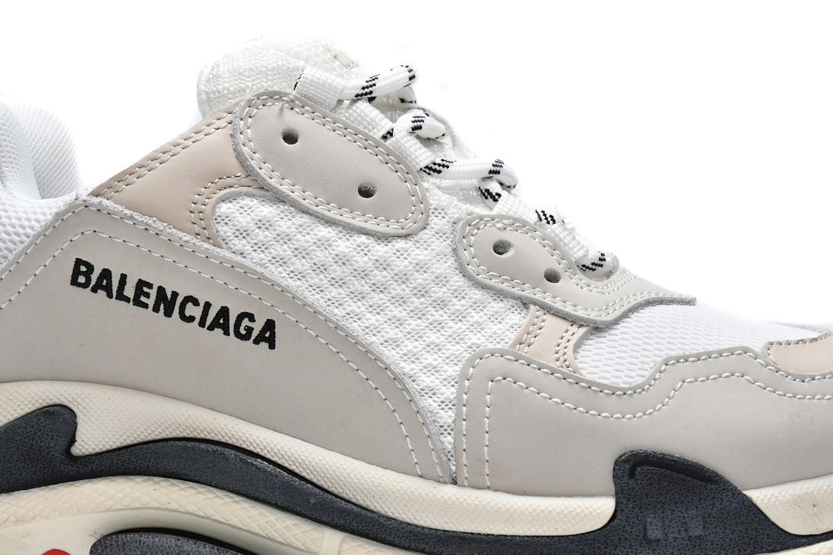 Ba***ci*ga Triple S White Dark Grey Red   524037 W09E1 9000