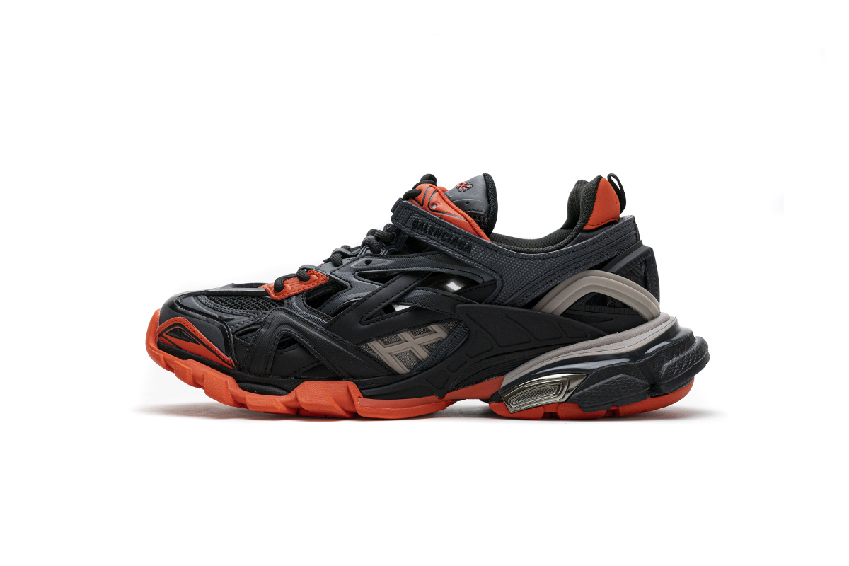 Ba***ci*ga Track 2 Sneaker Dark Grey Orange   570391 W2GN1 2002