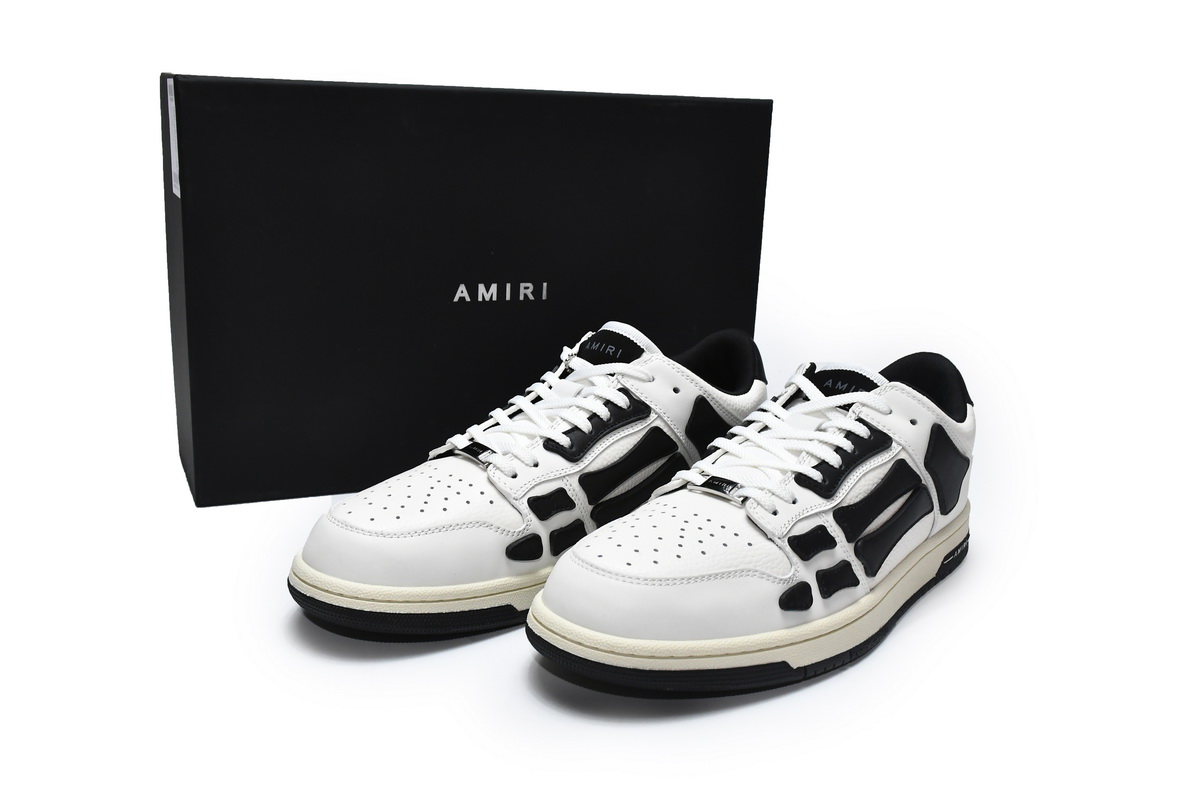 AMIRI Skel Top Low Whtie Black   MFS003-111