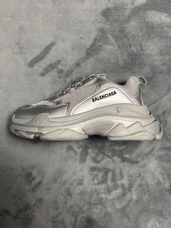 Balenciaga Triple S Light Gray Silver   536737 W2FS2 8100