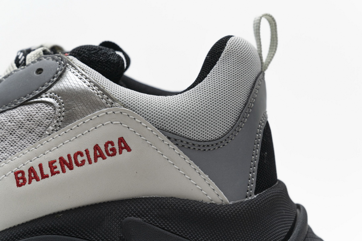 Ba***ci*ga Triple S Black Silver  541624 W09E1 7320