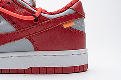 OFF White X Nike Dunk Low University Red  CT0856-600