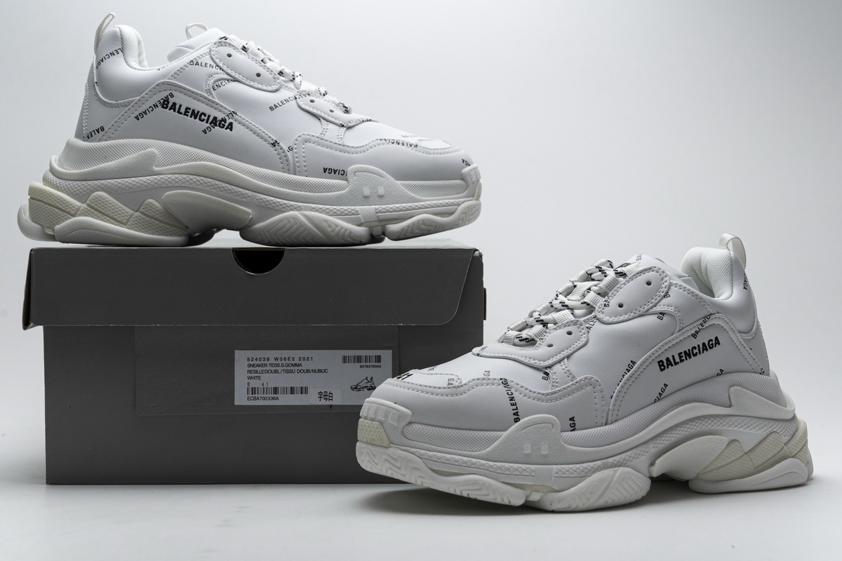 Ba***ci*ga Triple S White  524039 W06E2 2021