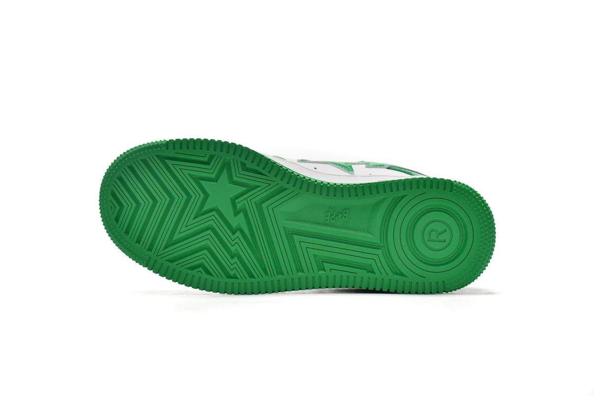 A Bathing Ape Bape Sta Low White Green   1H70-191-001