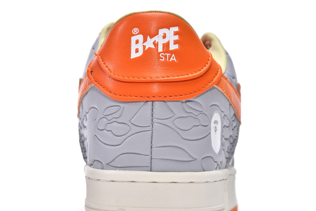 A Bathing Ape Bape Sta Low Grey Orange  1H70-291-002