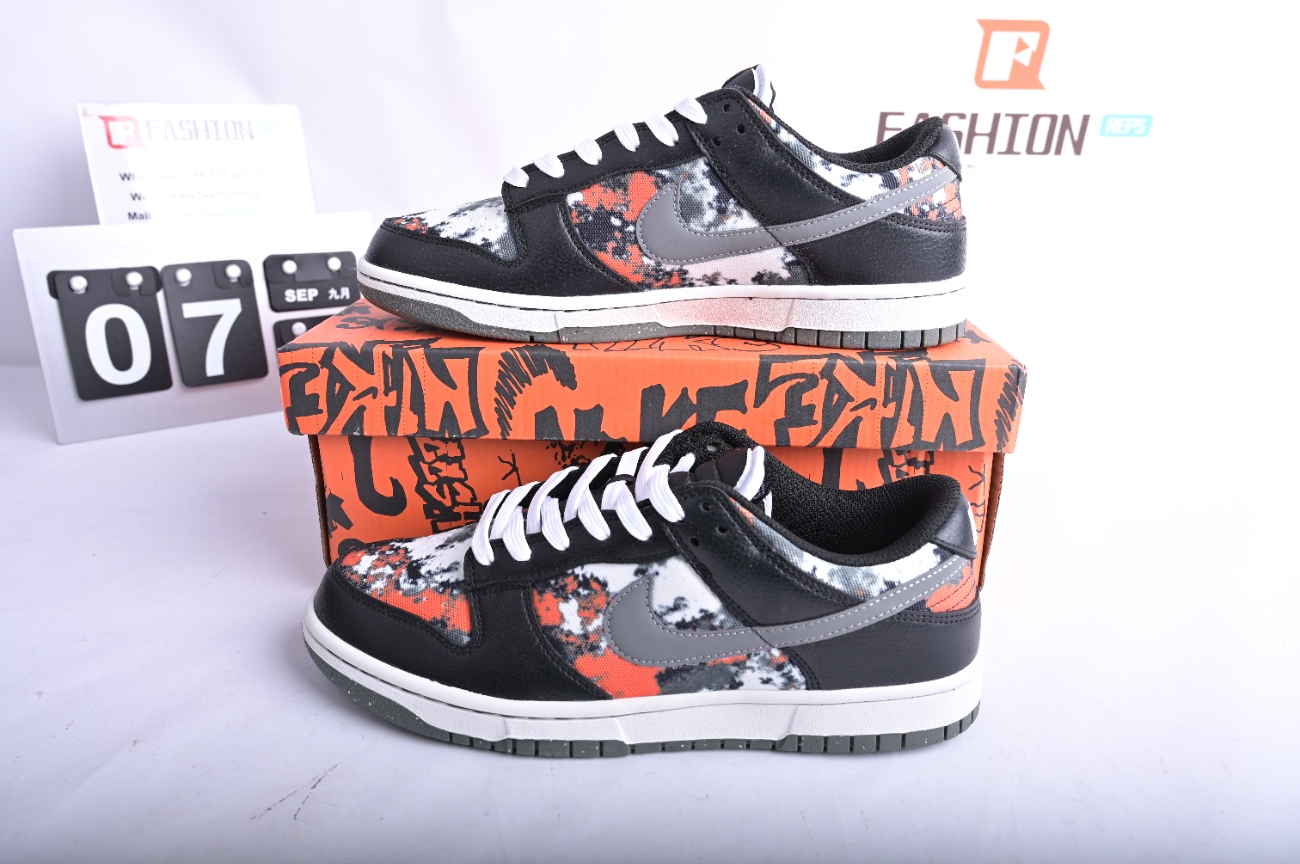 Nike Dunk Low Graffiti Black Red  DM0108-001