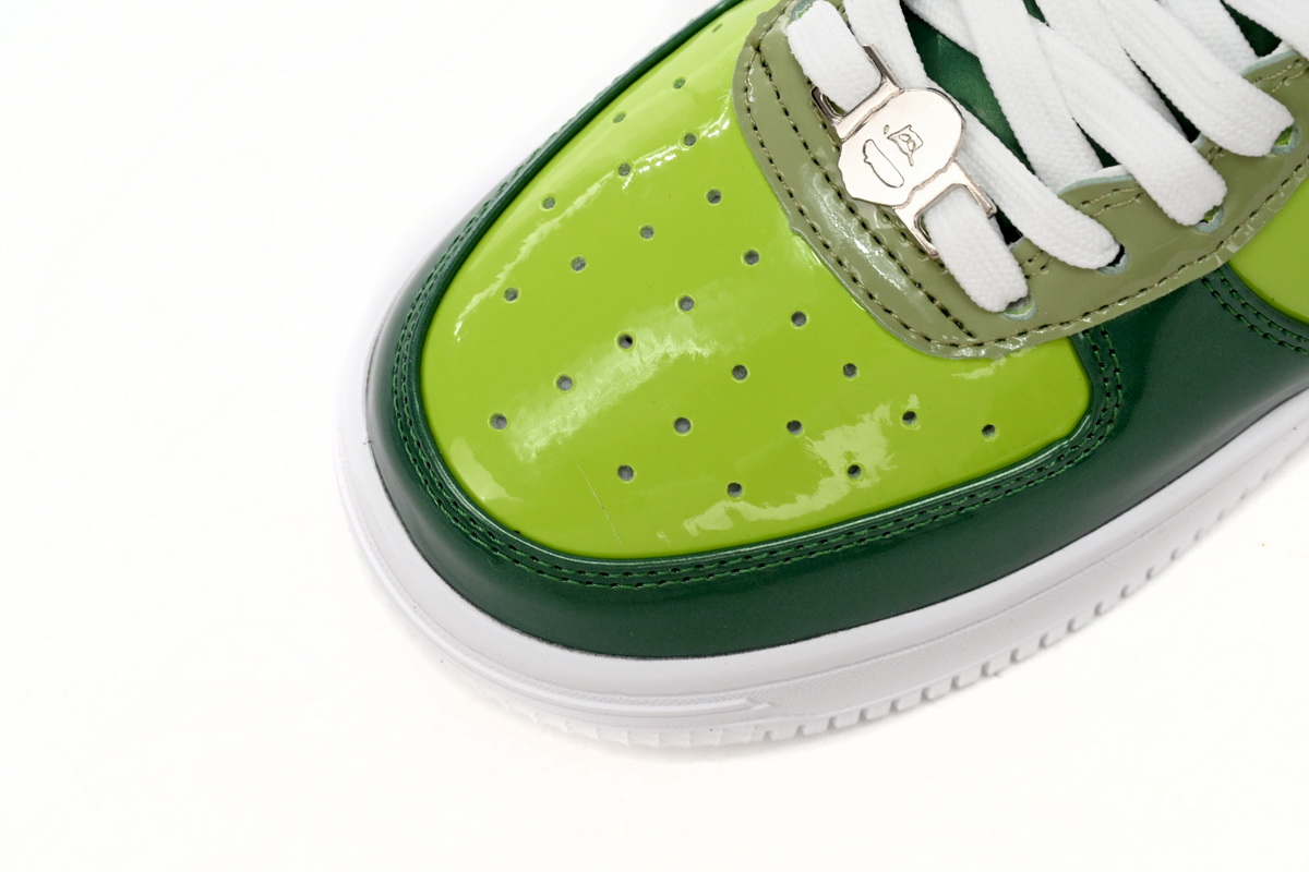 A Bathing Ape Bape Sta Low Black Green Mirror Surface  1H20 190 046