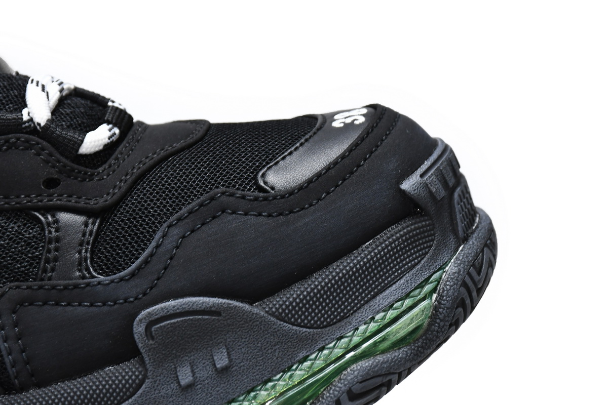 Ba***ci*ga Triple S Black Green   544351 W09ON 1047