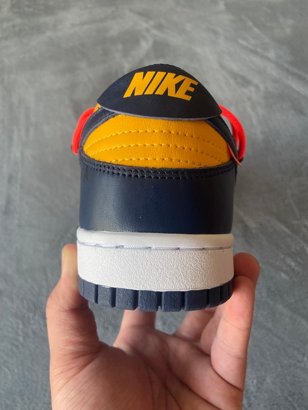 OFF WHITE X Nike Dunk SB Low White Michigan   CT0856-700