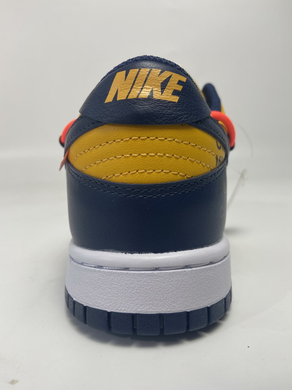OFF WHITE X Nike Dunk SB Low White Michigan  CT0856-700
