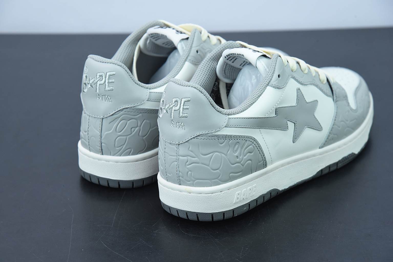 A Bathing Ape Court Sta Light Grey Cream 1G70191034