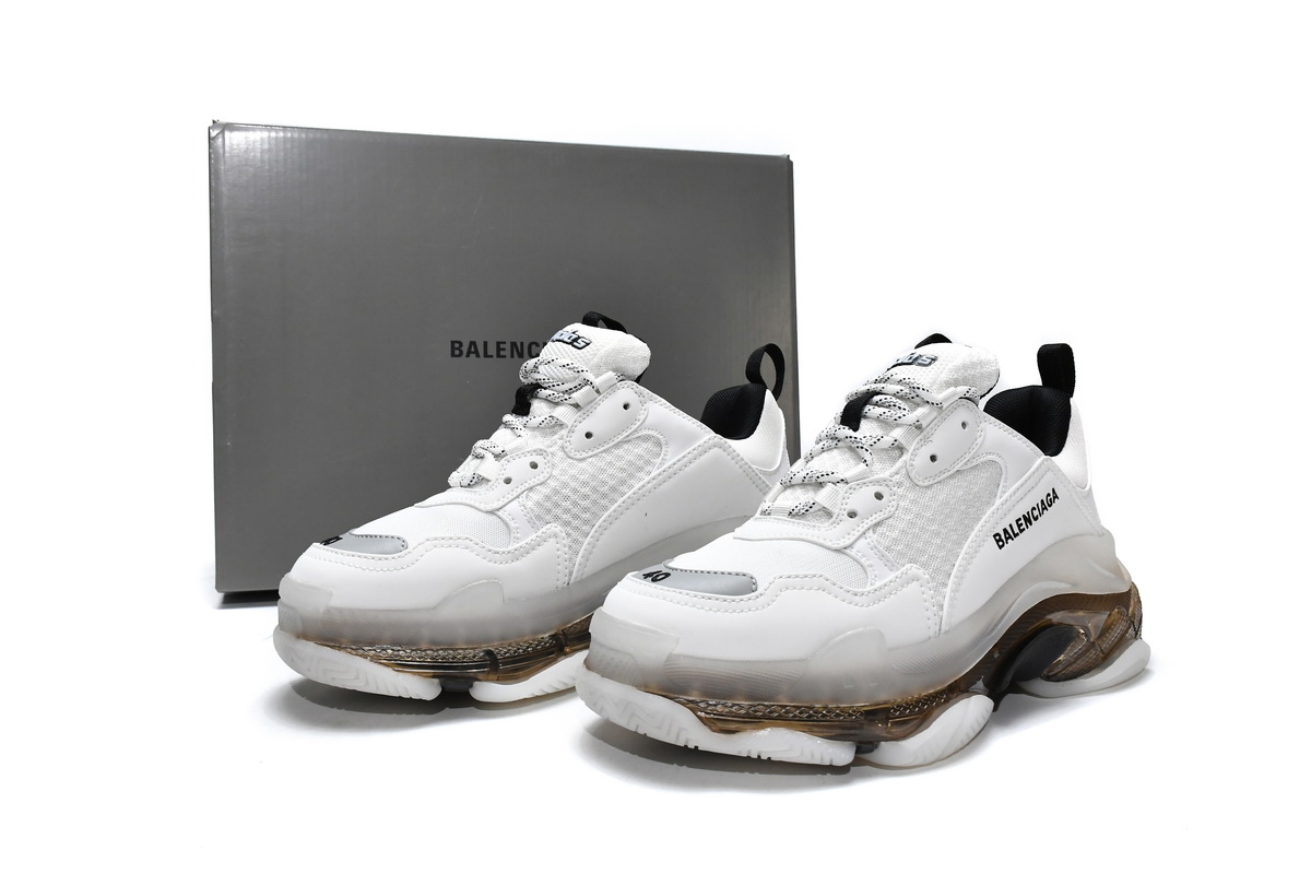 Ba***ci*ga Triple S White Black   541624 W2GS1 9012