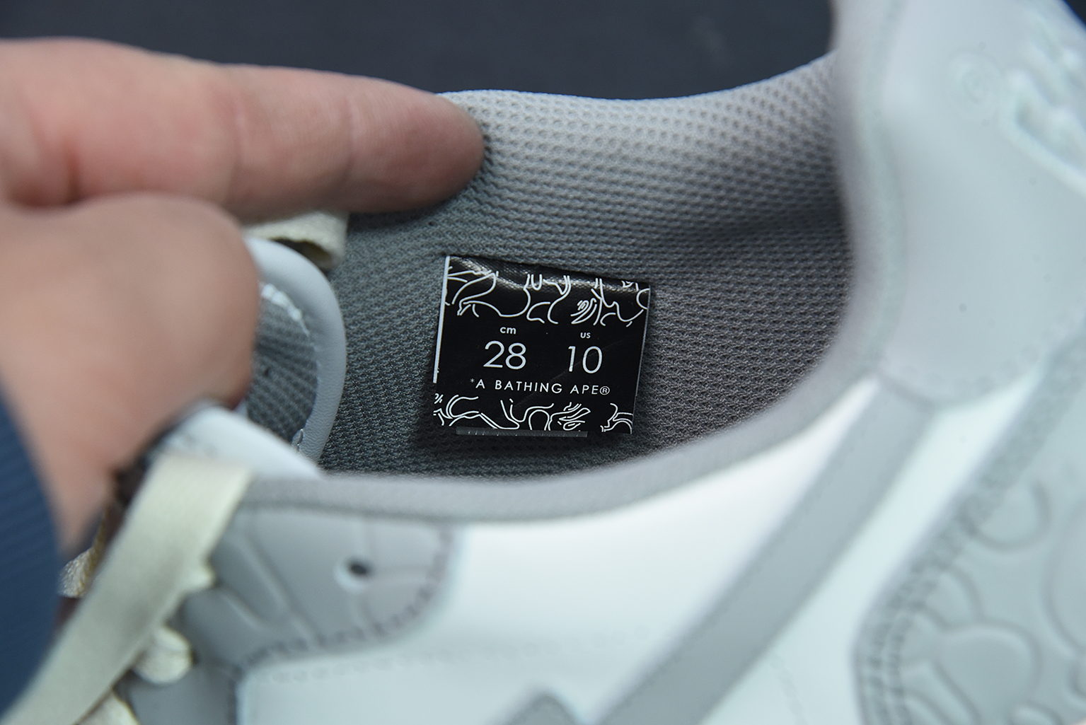 A Bathing Ape Court Sta Light Grey Cream 1G70191034