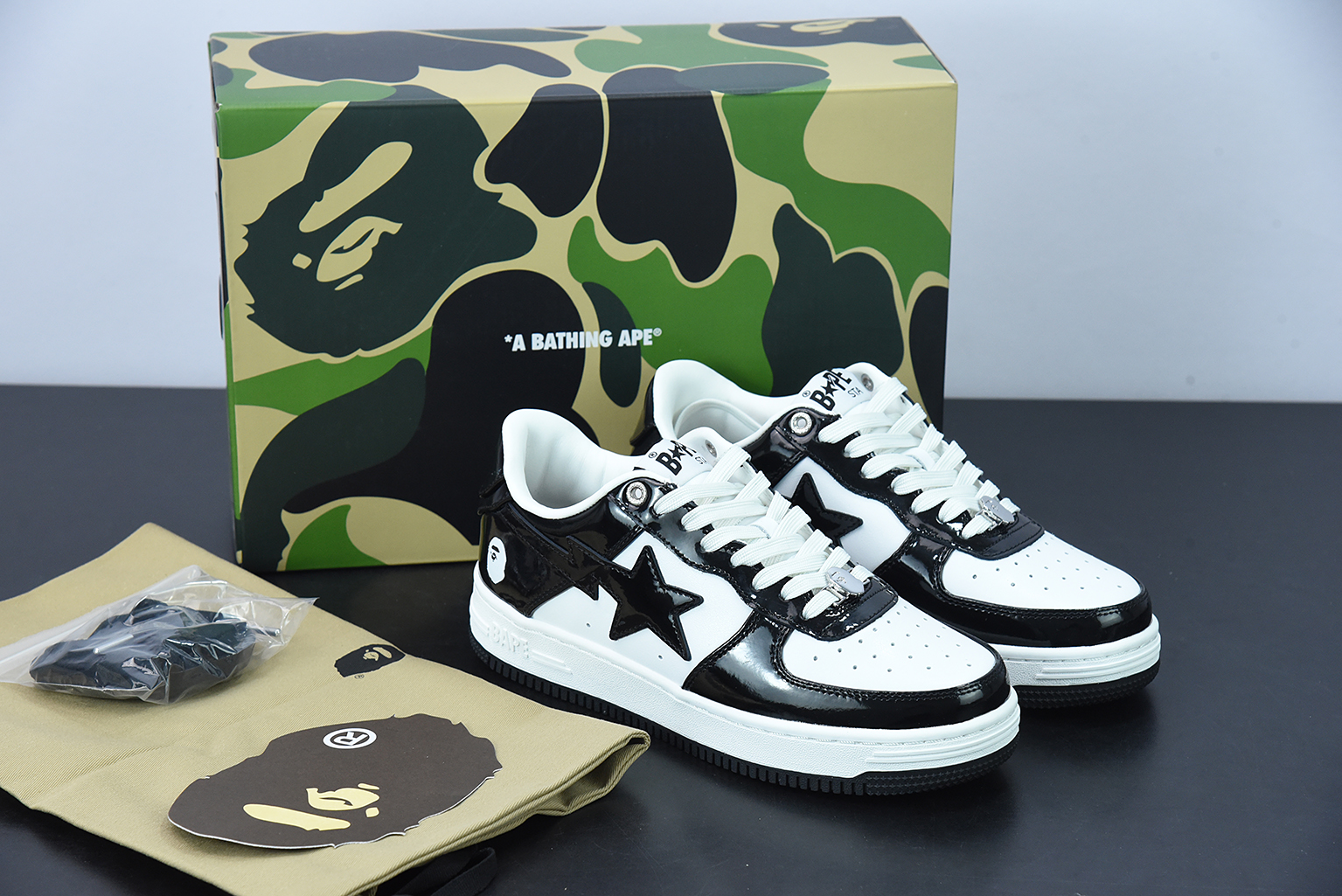 A Bathing Ape Bape Sta Low Black 1H70191001
