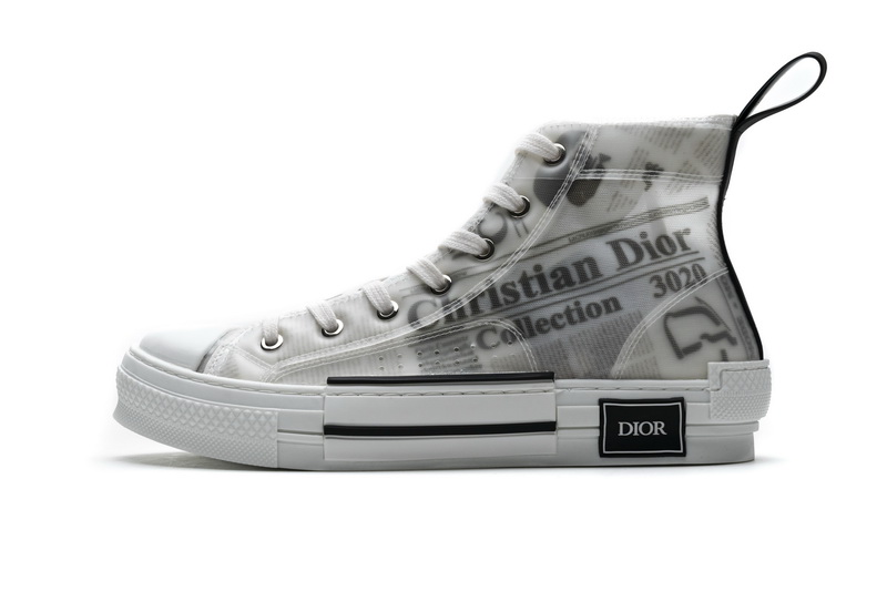 Dior B23 Oblique Transparency High H565 White Black