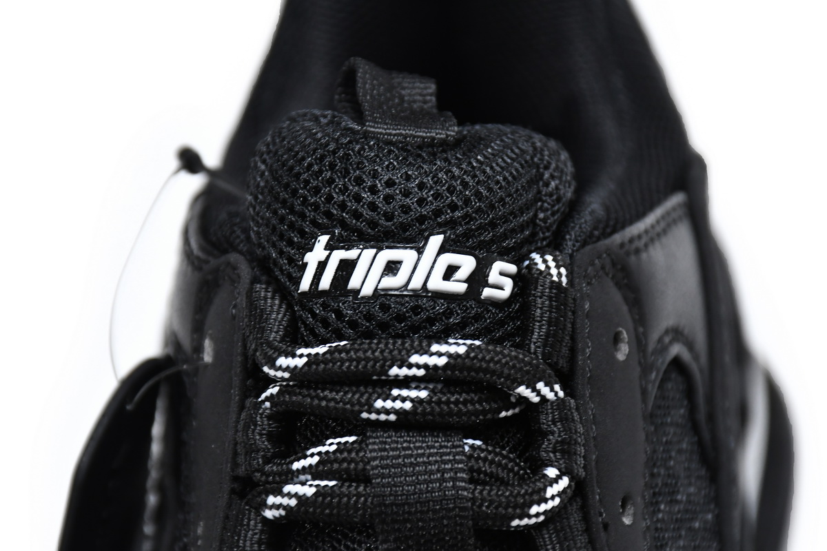 Ba***ci*ga Triple S Black Silver   544351 W2FB2 1001